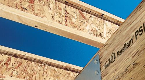 Engineered wood framing for a home