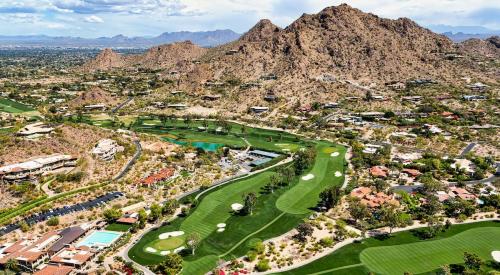 Paradise Valley aerial view golf course