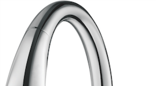 The Pfister Indira faucet, showing its integrated handle.
