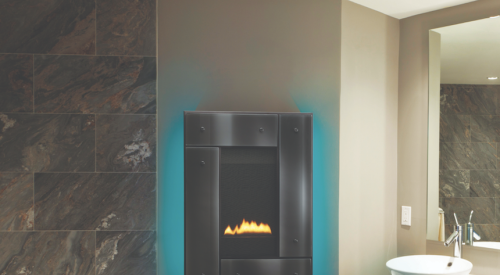 The REVO Direct Vent gas fireplace series from Heat & Glo