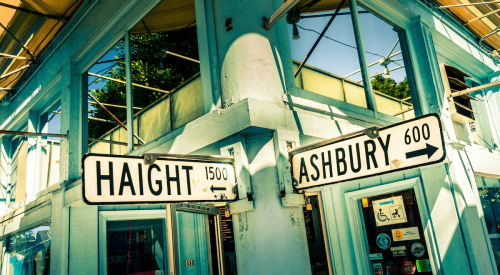 Street signs for Haight Ashbury in San Francisco