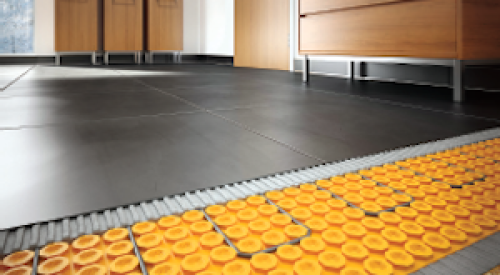 Schluter's The Ditra-Heat floor warming system provides floor warming and uncoupling in a single layer.