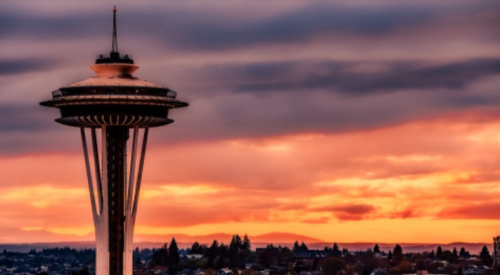 Seattle at sunset, Image via Pixabay