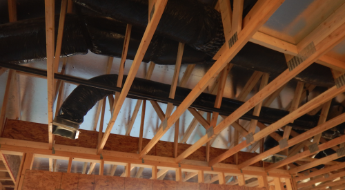 Ductwork, house under construction