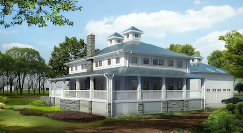 This foursquare-style home will be the model at Serosun Farms when the community opens in May 2015. 