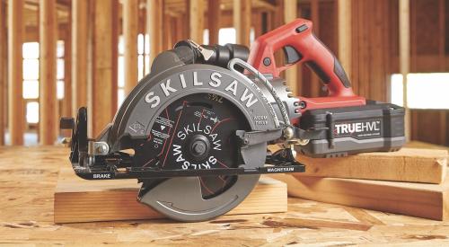 Skilsaw cordless, worm-drive saw with TrueHVL high-voltage lithium-ion battery