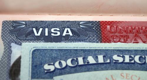 U.S. visa and social security card