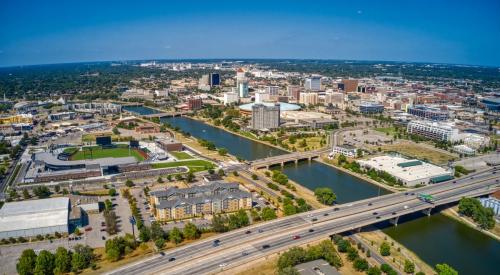 Aerial view of Wichita, KS