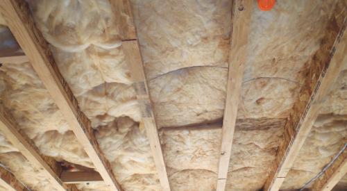 Insulation for an above-garage floor area 