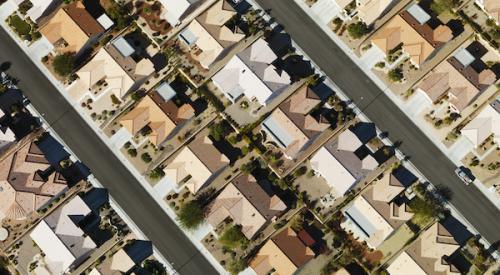 Aerial residential homes