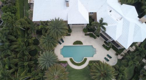 aerial view of house