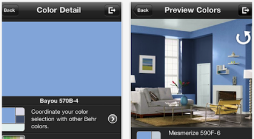 Behr paint, Behr ColorSmart, ColorSmart iPhone app, ColorSmart Android app