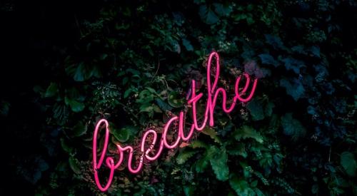 Breathe neon sign