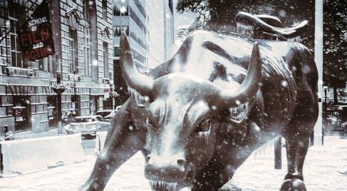 Charging bull Wall Street Great Recession