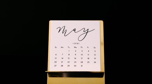 May 2018 tearaway calendar