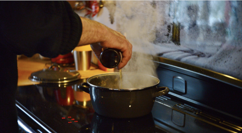 Cooking on the stove affects indoor air quality in the home