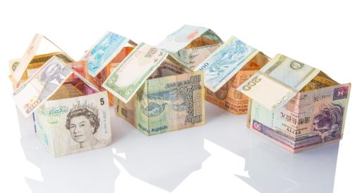 Small money houses made up of international currencies