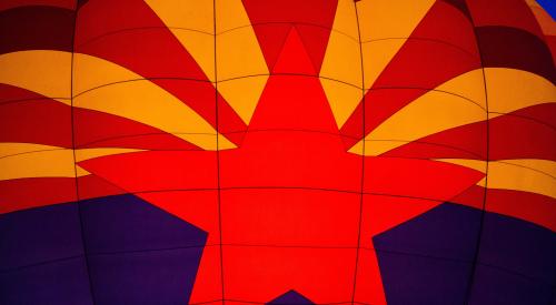 Arizona star on hot air balloon