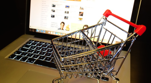 Image of digital shopping cart--the increasingly popular way for builders to buy products online.