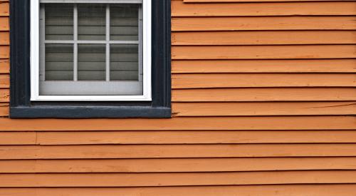 House exterior with orange siding