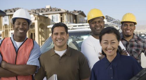 Worker diversity on residential construction site