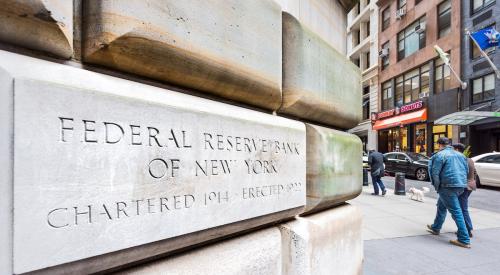 Exterior of Federal Reserve bank in New York City
