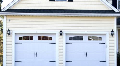 garage doors on home