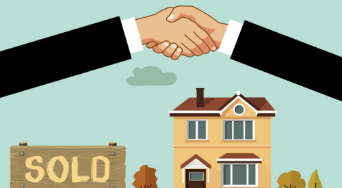 handshake over sold home