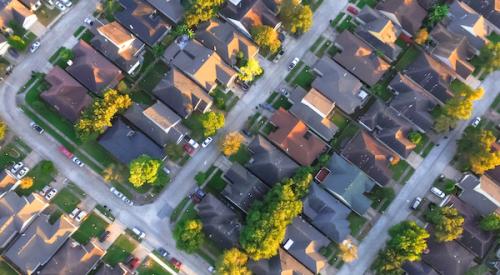 housing aerial of neighborhood