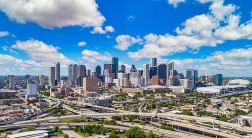 Aerial view of Houston, TX