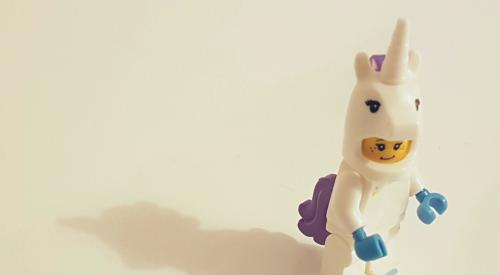 Lego unicorn figurine