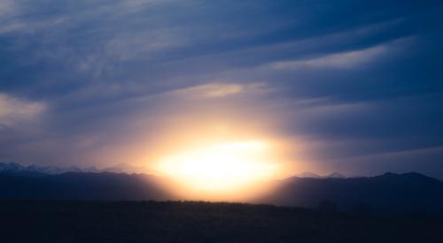 Rural Colorado sunset