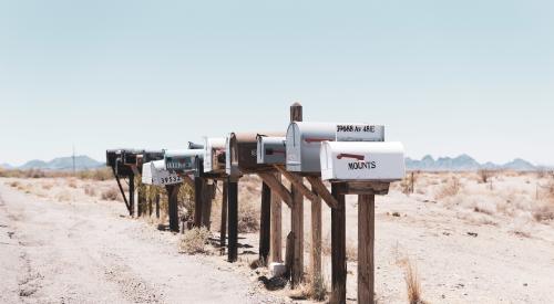 Mailboxes in the desert
