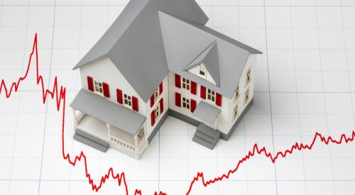 graph showing mortgage plummet