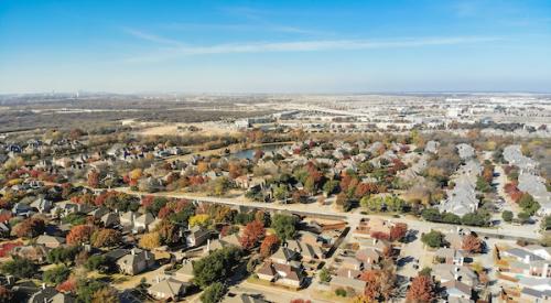 Neighborhood overhead aerial pic