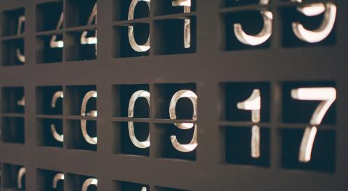 Illuminated numbers on a board