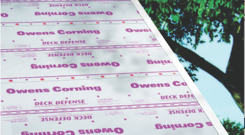 Owens Corning, Deck Defense, roof underlayment, 101 best new products