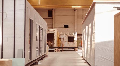 Modular home constructed on factory floor