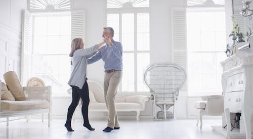 Older couple dancing