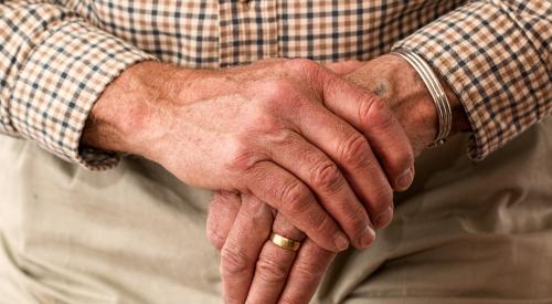 Hands of older person