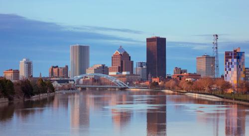 View of Rochester, NY, from the river