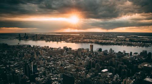 Aerial view of New York City