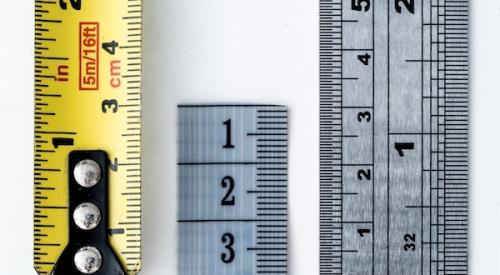 Three measuring tapes for measuring home size