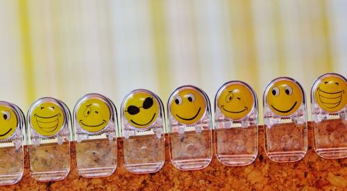 Emoji faces on clips