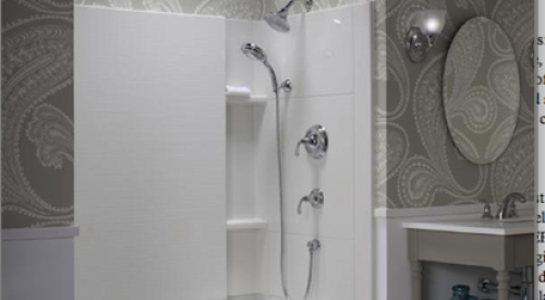Sterling’s Accord Seated Shower is ideal for universal design and aging-in-place