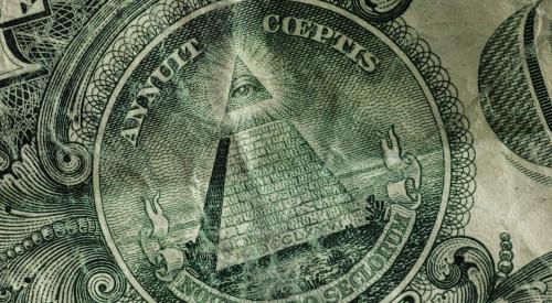 The Great Seal on a dollar bill 