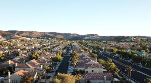 Las Vegas housing market aerial view