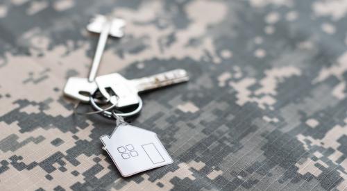 House keys on military uniform